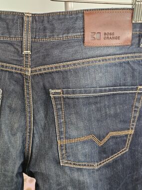 ❗️BOSS ORANGE JEANS . Men's Dark Blue Denim Jeans .Regular Fit  HB❗️